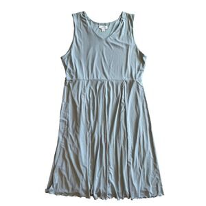 Coldwater Creek Time After Time Women's Dress Size 18 Plus V-Neck Midi Blue